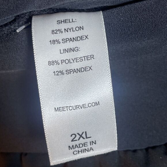 NWT Meet Curve Swim Skirt Black Ruffle Tiered Plus Size 2XL‎ - Picture 5 of 5